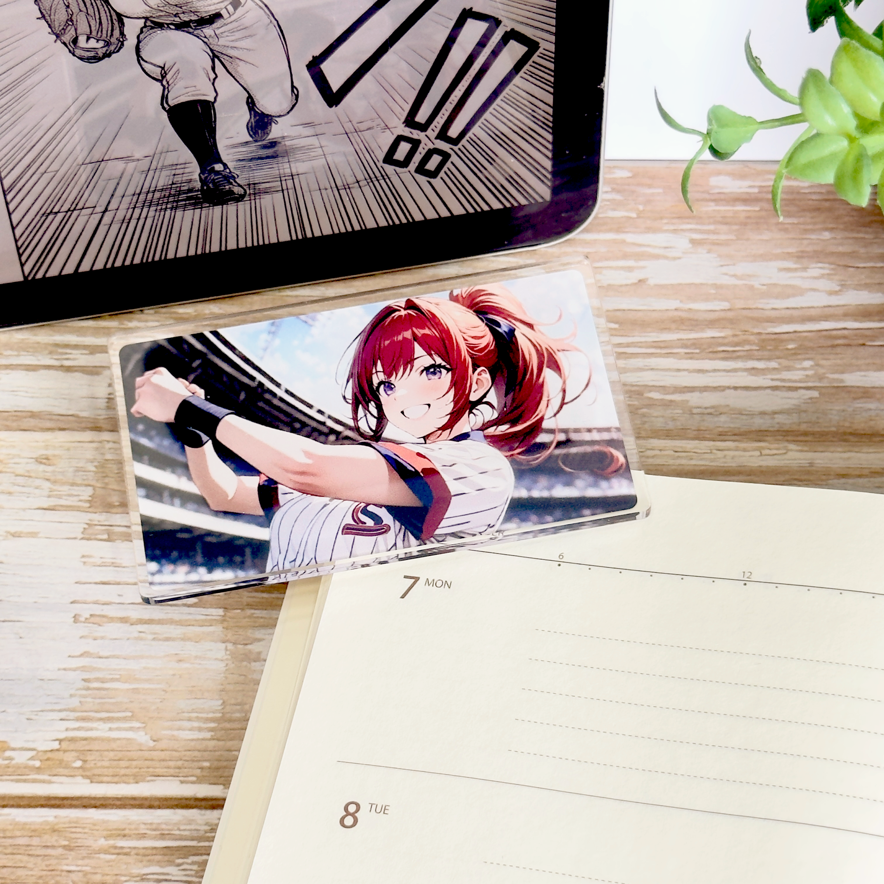 メモや手帳のブックマークにアクリルクリップ