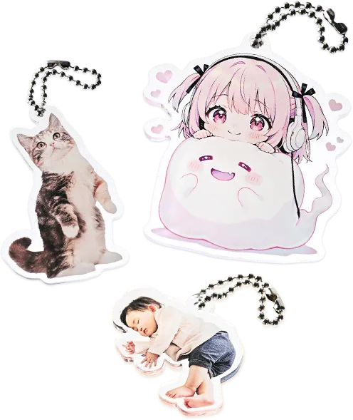 オリジナルアクキー フリーカットでつくってみる