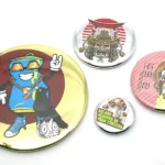 メタリック缶バッジ ｜ 1個からでもつくれて安い。送料無料