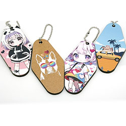 木製 モーテルキーホルダー