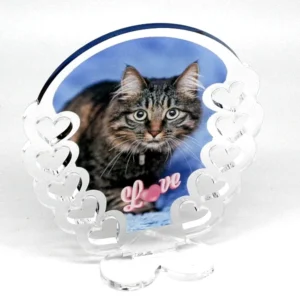 アクリルスタンドハートフレーム（猫）