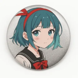 缶バッジ和風メタリック