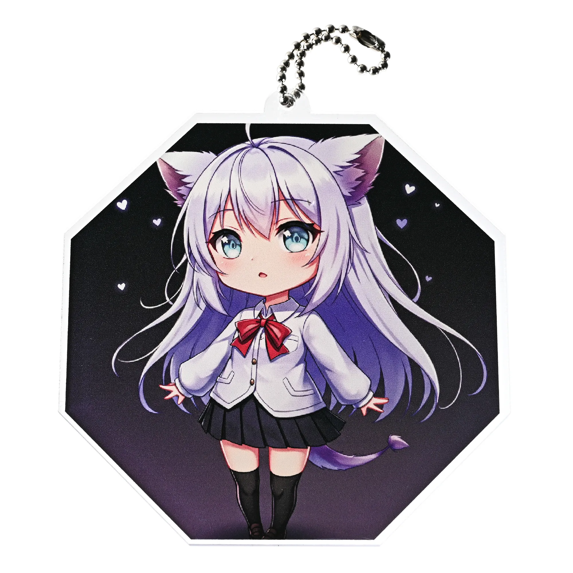 アクリルキーホルダー 八角形