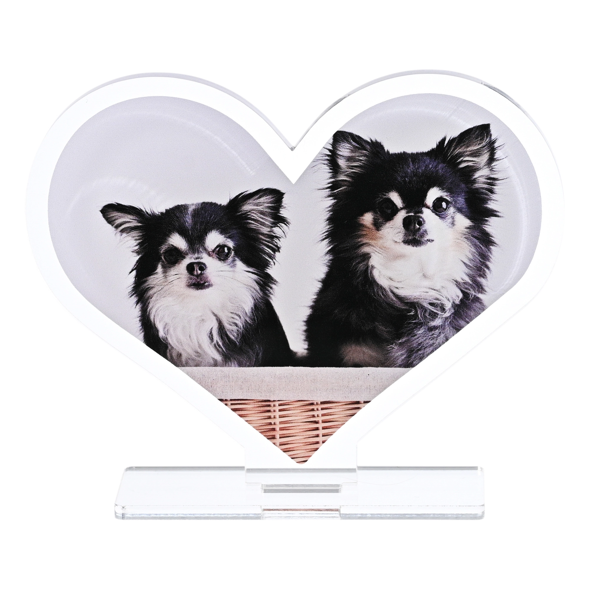 愛犬 アクリルスタンド ハート型