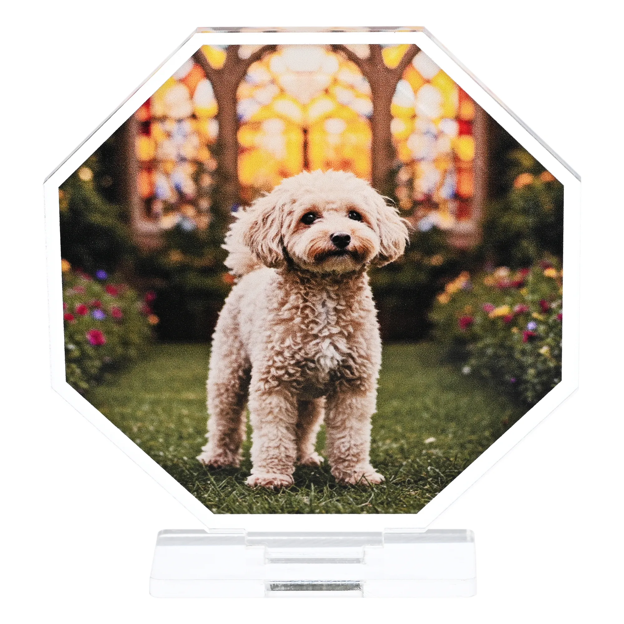 ペット アクリルスタンド 八角形