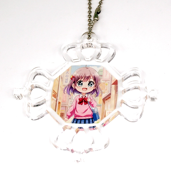 アクリルキーホルダー（アクキー） 王冠フレーム ｜ 1個からでもつくれて安い。送料無料