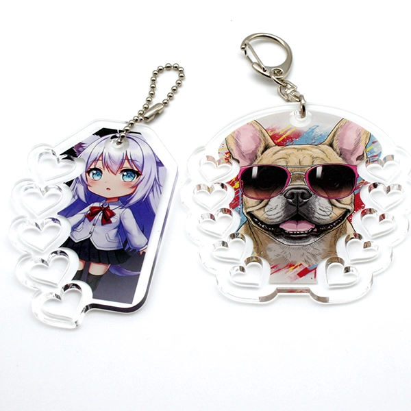 アクリルキーホルダー ハートフレーム &ndash; 推し活にオススメ  ｜ 1個からでもつくれて安い。送料無料